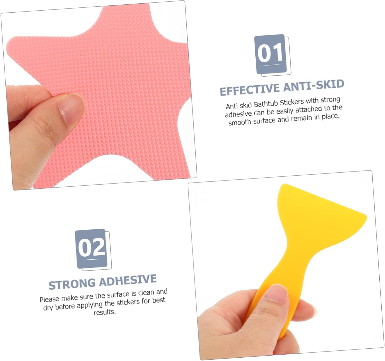 Yardenfun 1Set Non-Skid Bathtub Stickers 1