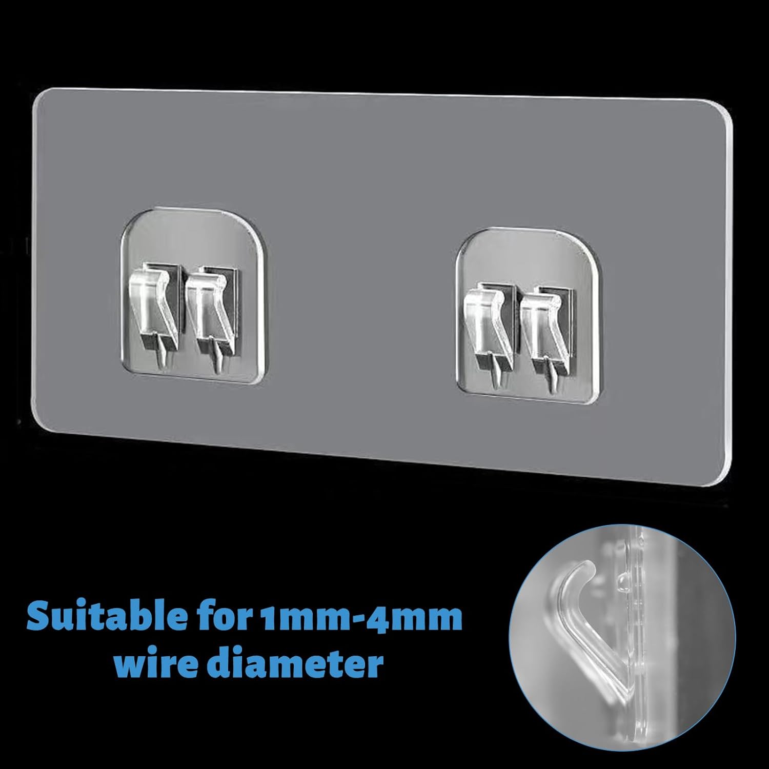ChrisW 4-Pack Clear Suction Sticker for Bathroom Shelf
