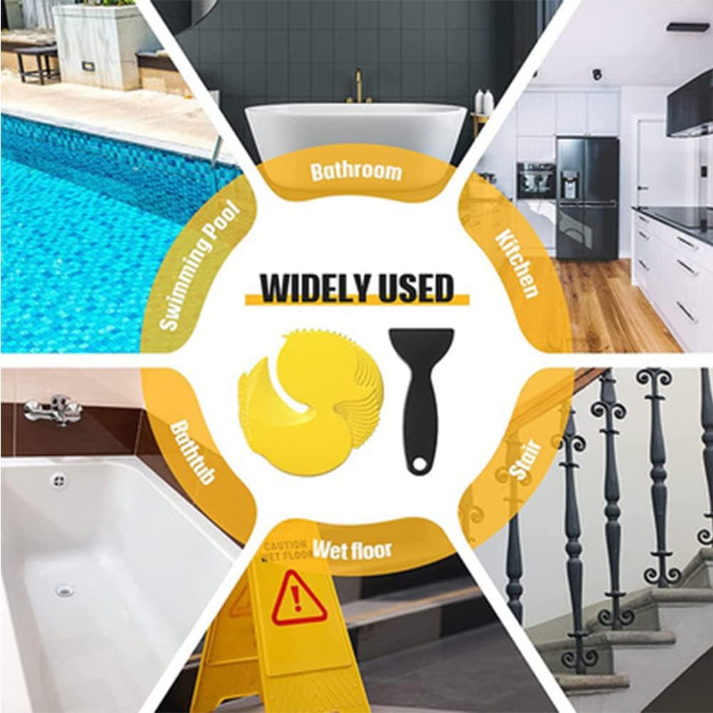 YANQINQIN 24PCS Non-Slip Bathtub Stickers