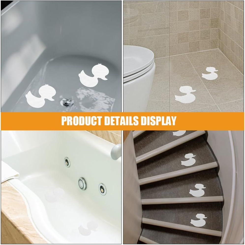 ABOOFAN 20pcs Non-Slip Bathtub Duck Stickers