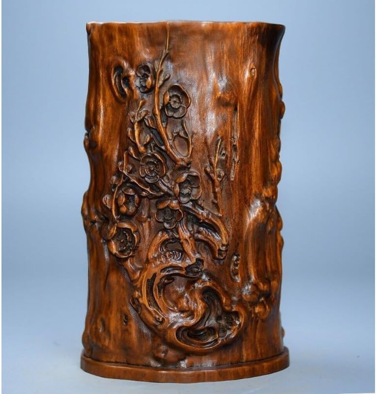 LimpaC Handcrafted Plum Blossom Tree Stool Brush Pot Statue