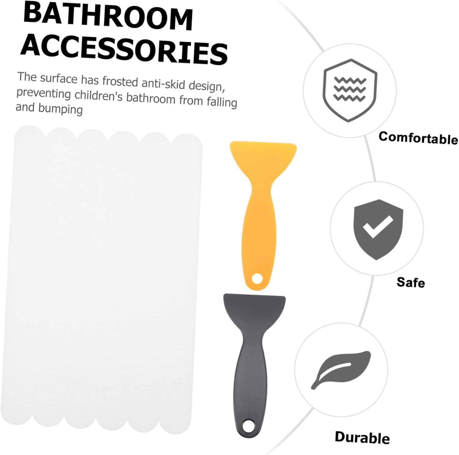 ABOOFAN Non-Slip Bathroom Stickers 6pcs