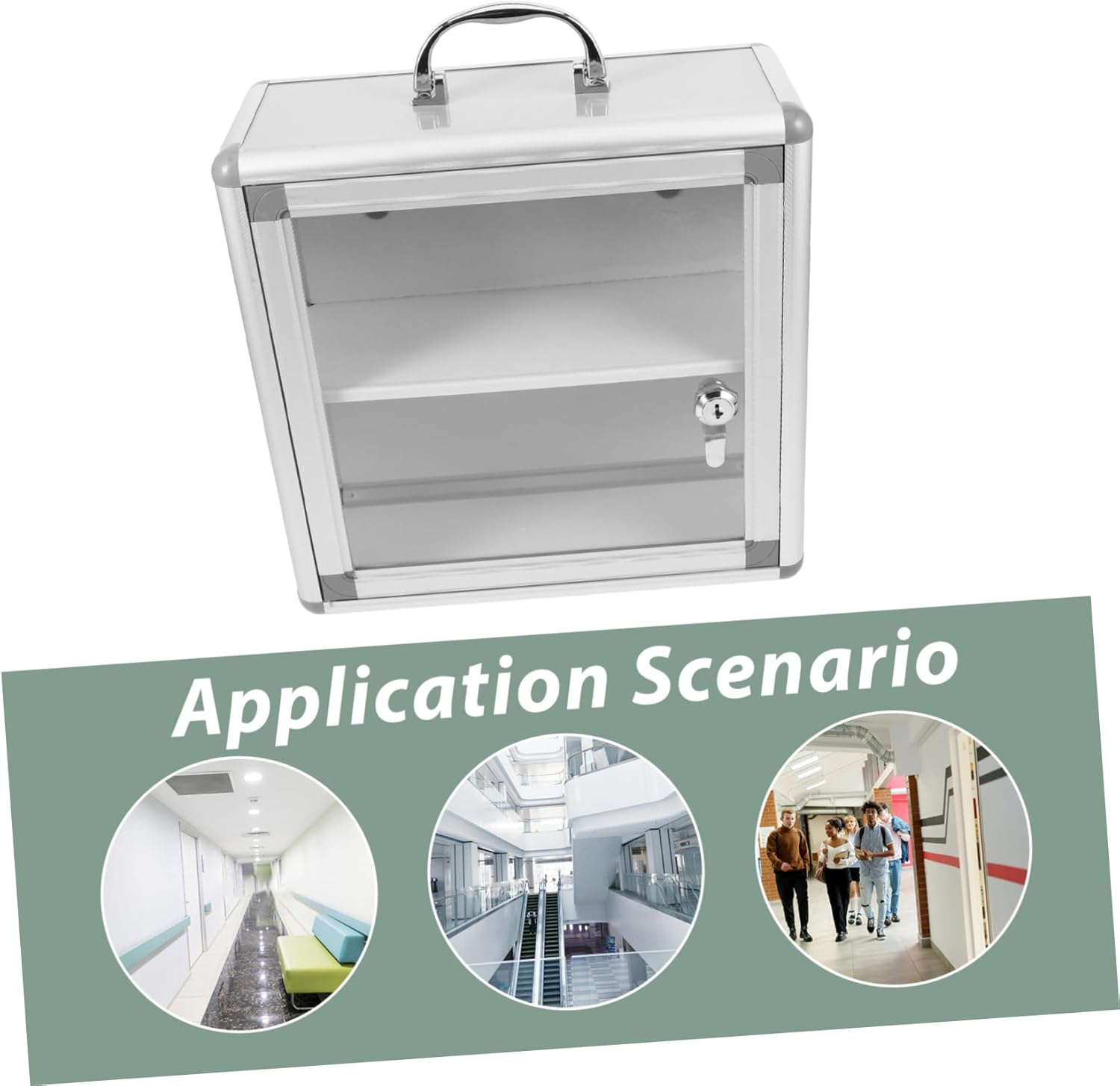 Wall Mounted Medicine Cabinet with Transparent Door for Easy Access