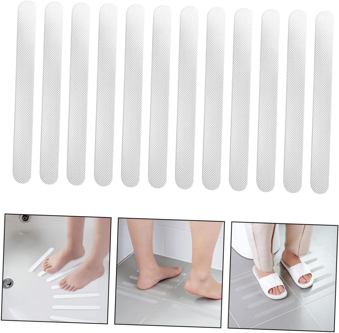 Ciieeo 12pcs Transparent Bathtub Non Slip Stickers