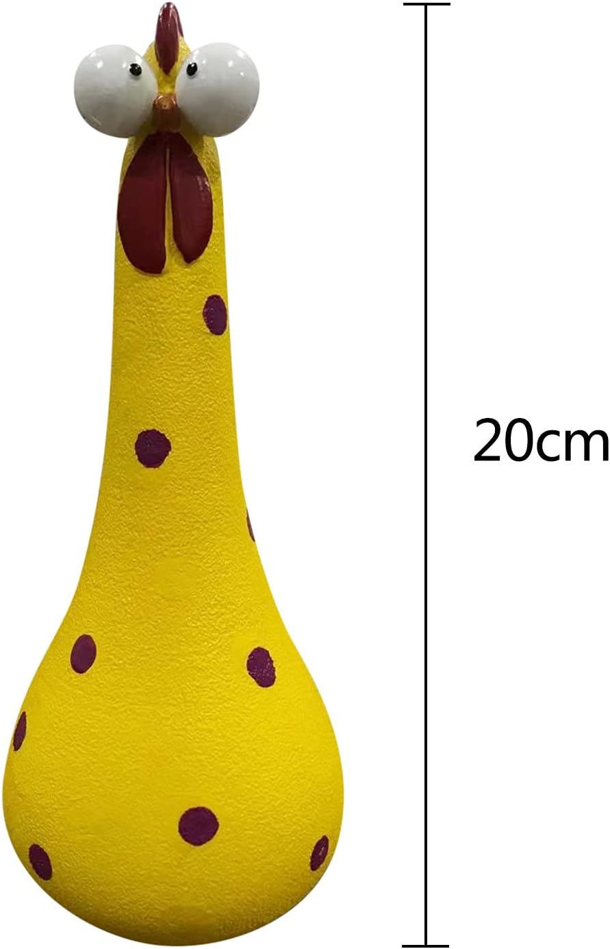 Resin Silly Chicken Decor Figurine Home Sculpture