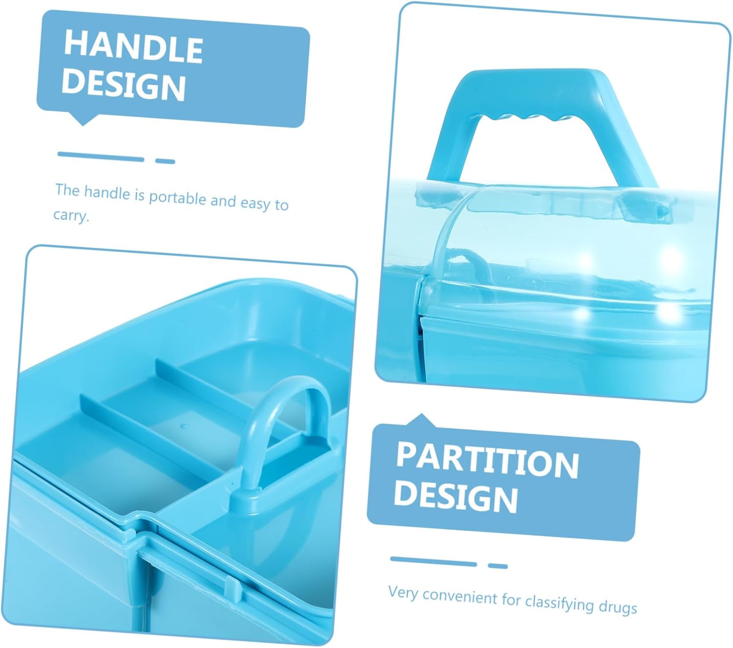 COLLBATH Portable Double Layer Medicine Cabinet