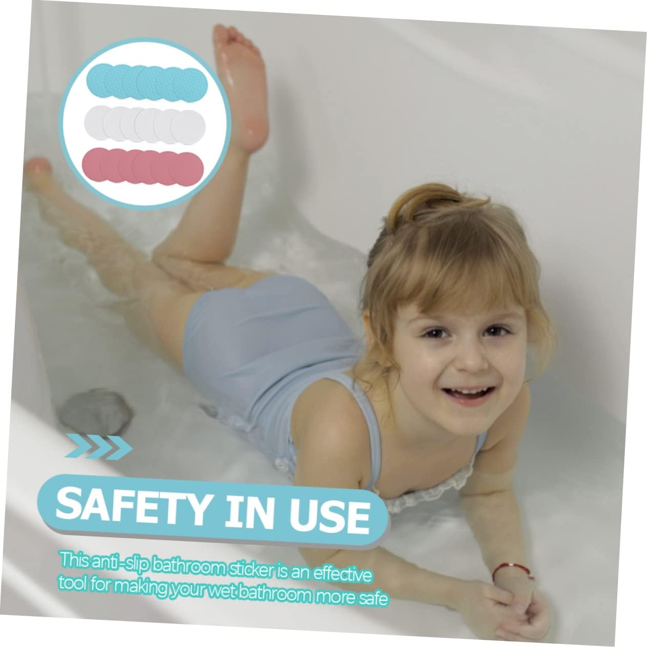 PRETYZOOM 18Pcs Non-Slip Shower Stickers for Bath Safety and Kitchen Use