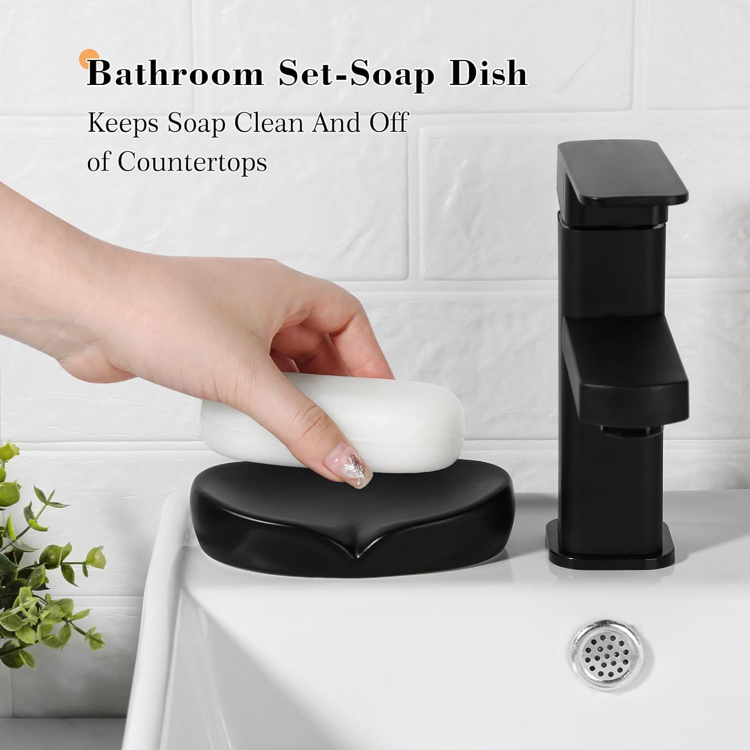 Kasunting 7 Pcs Matte Black Bathroom Accessories Set