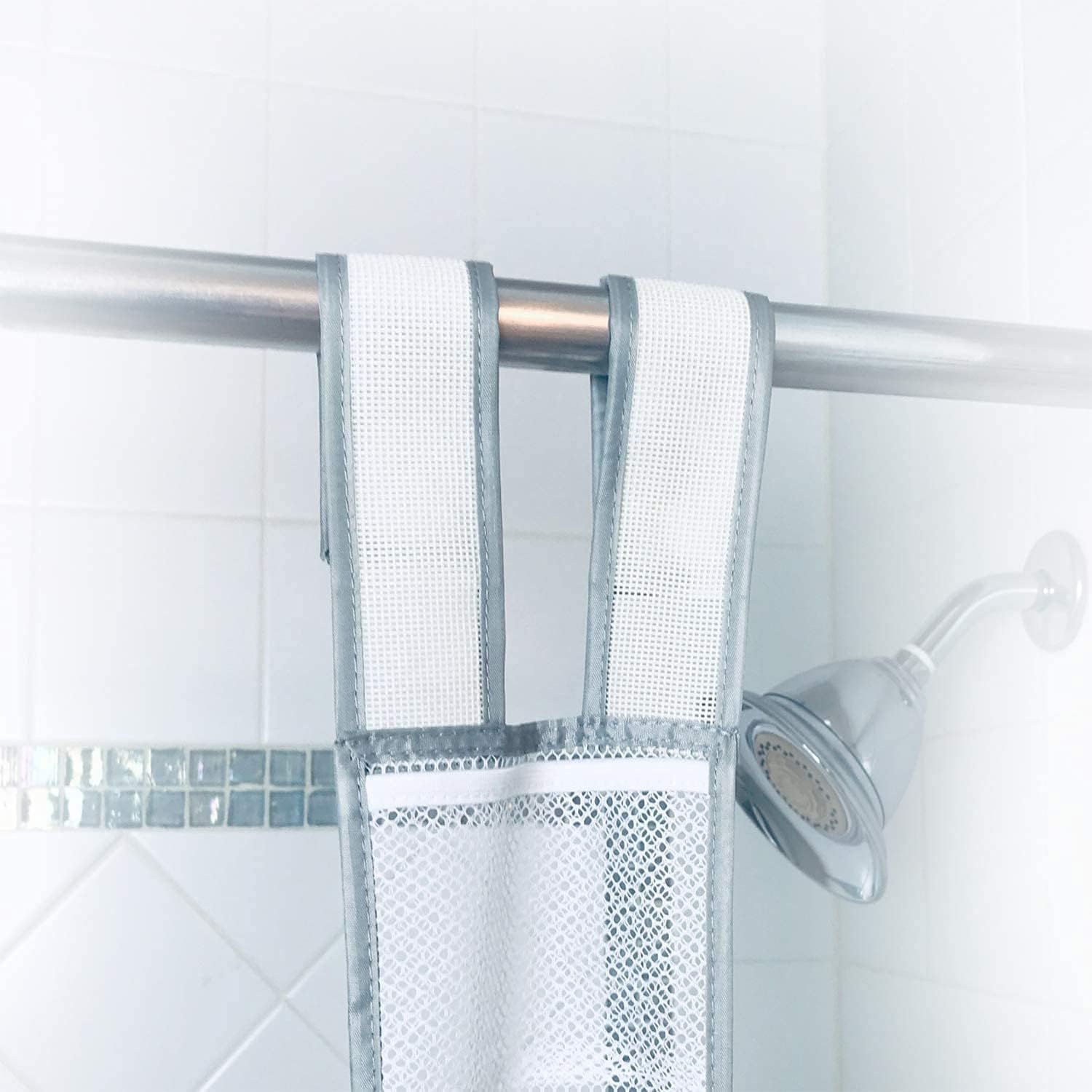Skywin TidyFriend Shower Liner with 7 Pockets - 57 x 6 Inches