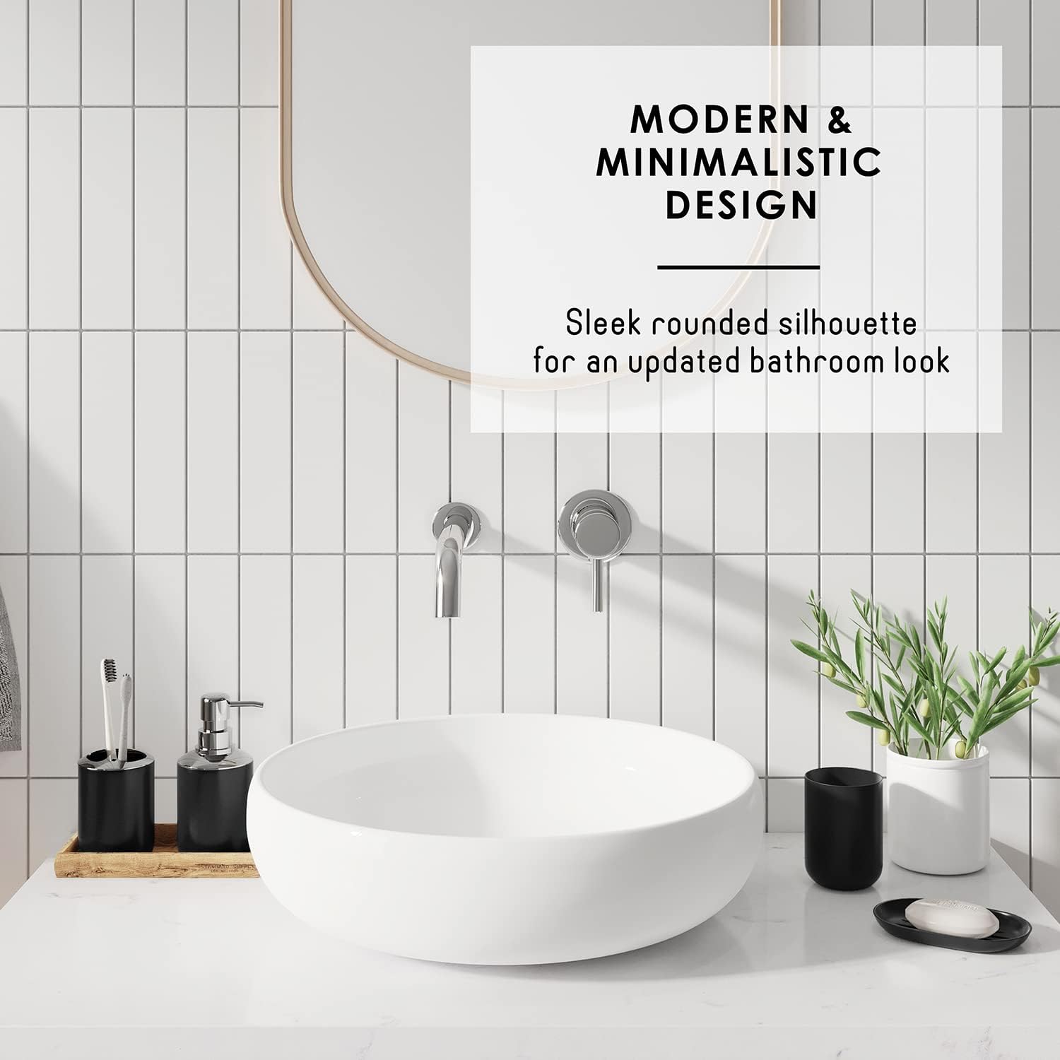 Clara Clark 23PC Matte Black Bathroom Accessory Set