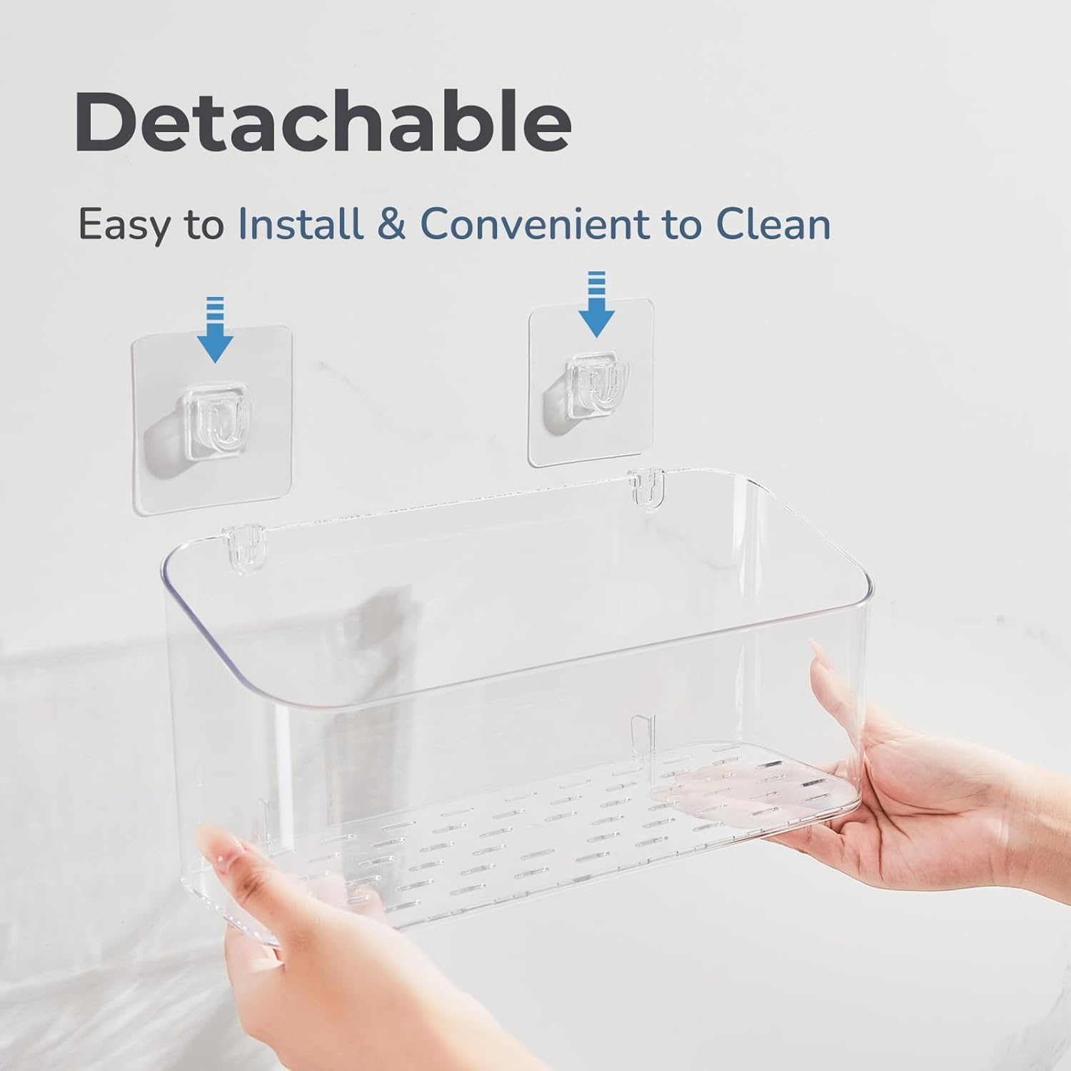 DEEIF Adhesive Suction Cup Shower Caddy 3 Pack