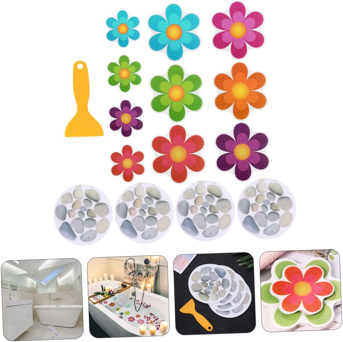Ciieeo 14pcs Non-Slip Stickers for Bath and Kitchen 1