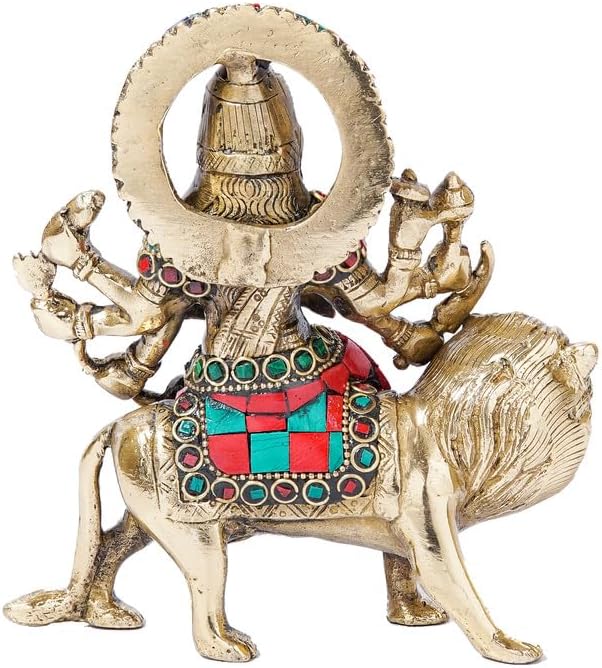 Statuestudio Brass Durga Idol Divine Shakti Statue for Home Temple Navratri