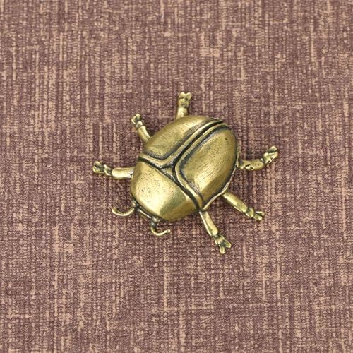 SnowOwl Brass Insect Figurine Set 3PC Gold Beetle Bee Decor