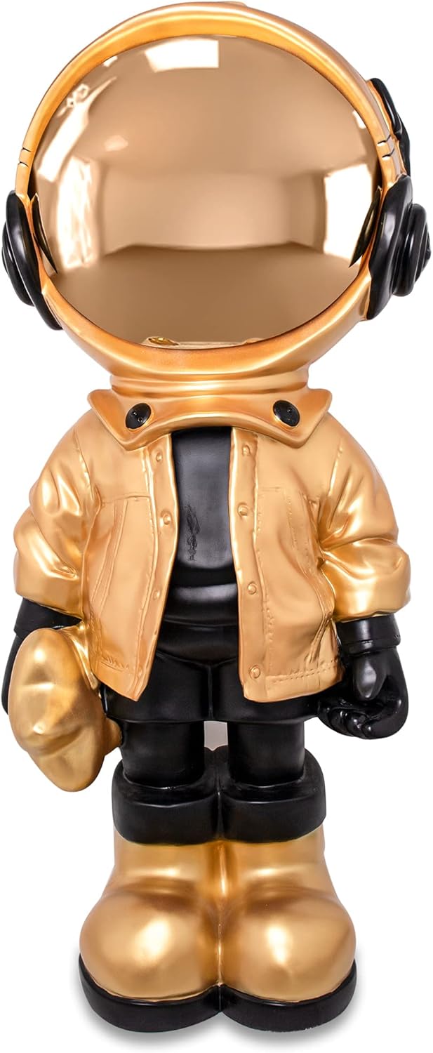 AURTEM Dreamer Starlight Astronaut Statue - Space Themed Art Sculpture