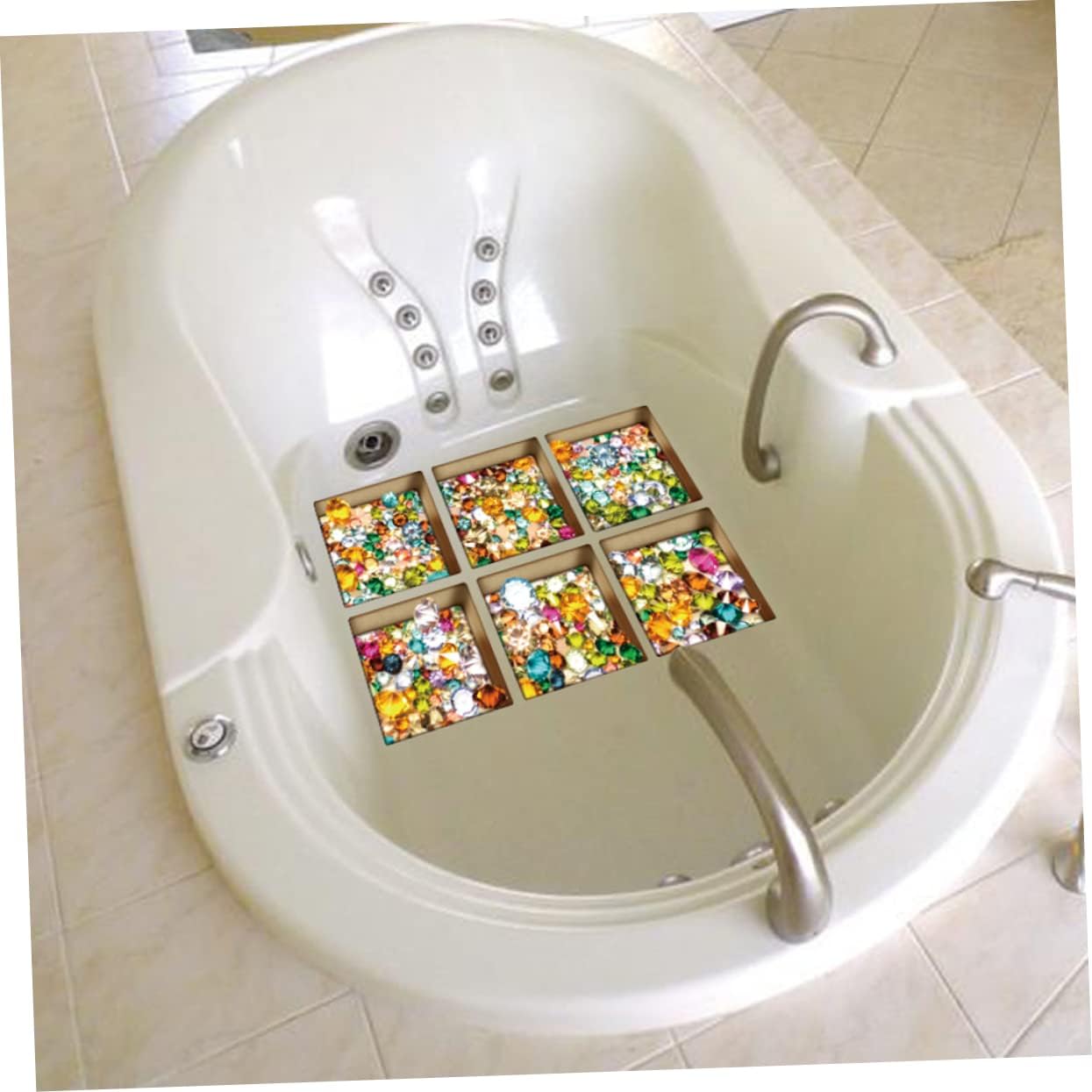 6pcs Bathtub Stickers Safe for Kids Easy to Install