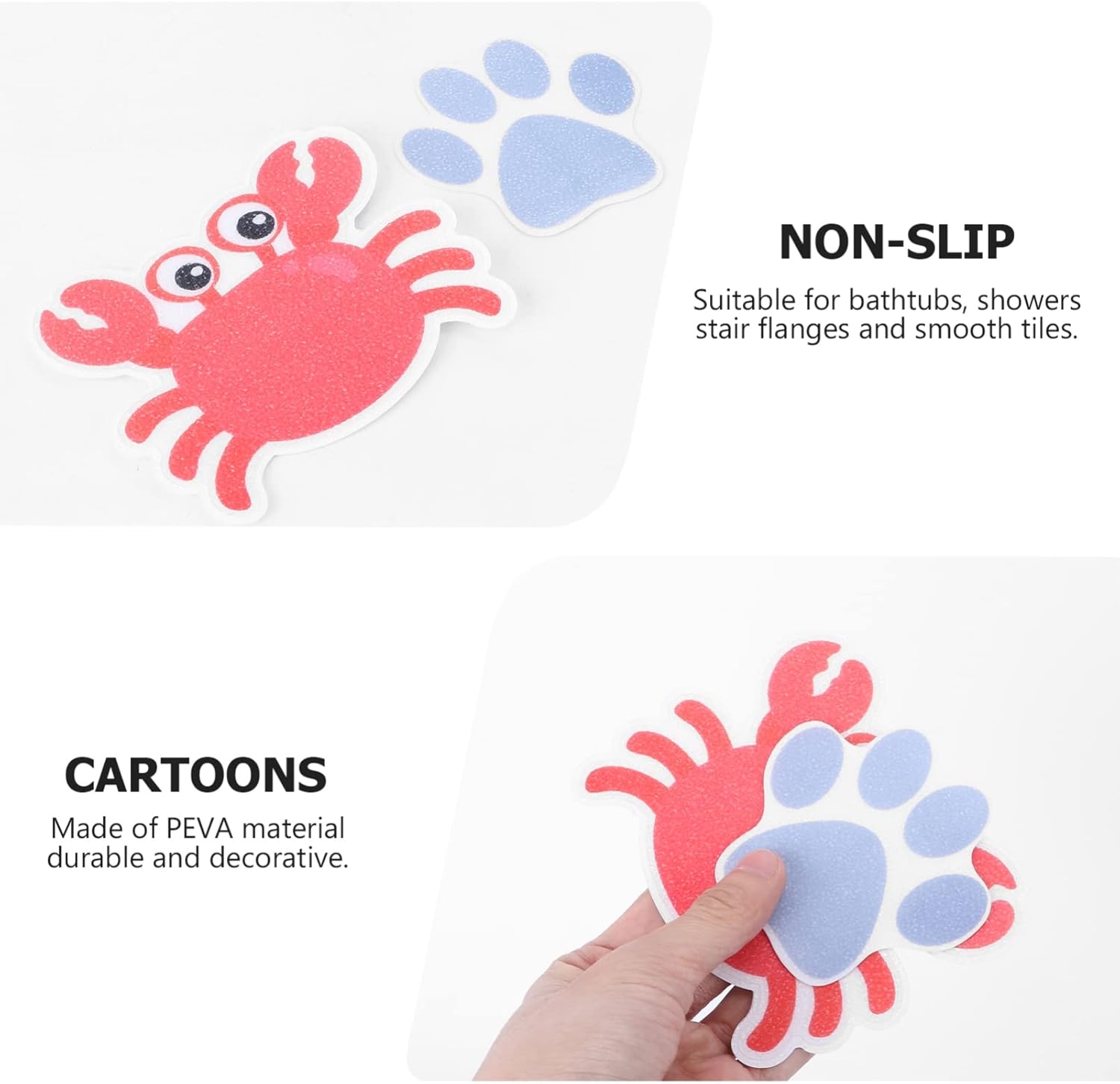 Alipis 8pcs Non-Slip Bathtub Stickers