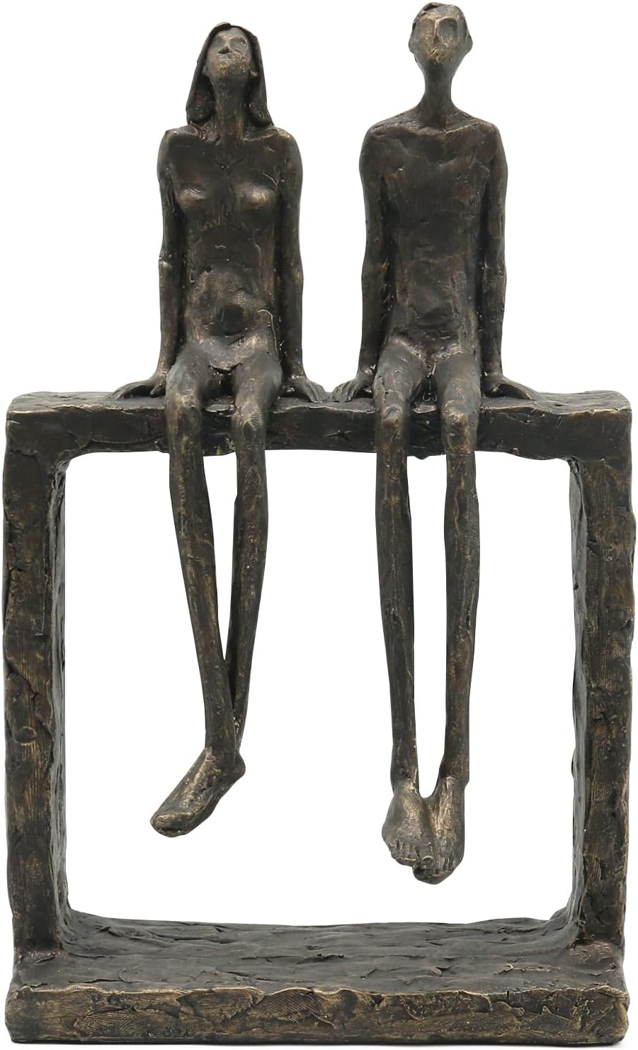 Lukitas Abstract Couple Statue - Bronze Resin Home Decor