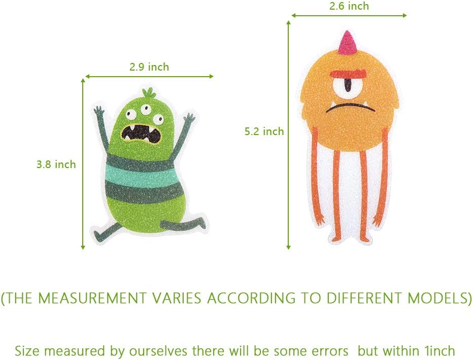 XURI Anti-Slip Bathtub Monster Sticker 6PCS