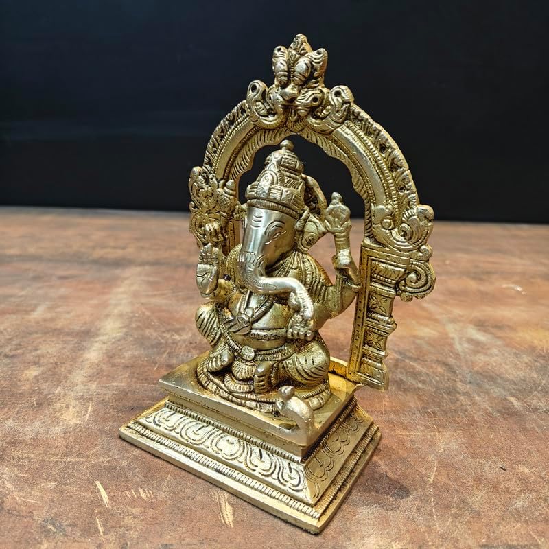 Statuestudio Brass Ganesha Statue for Home Temple and Diwali
