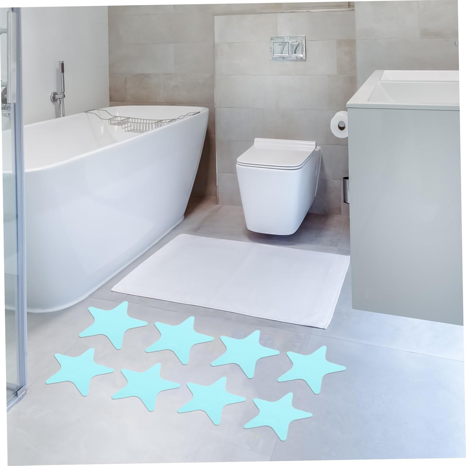 ABOOFAN 4-Piece Star Non-Slip Bathtub Stickers