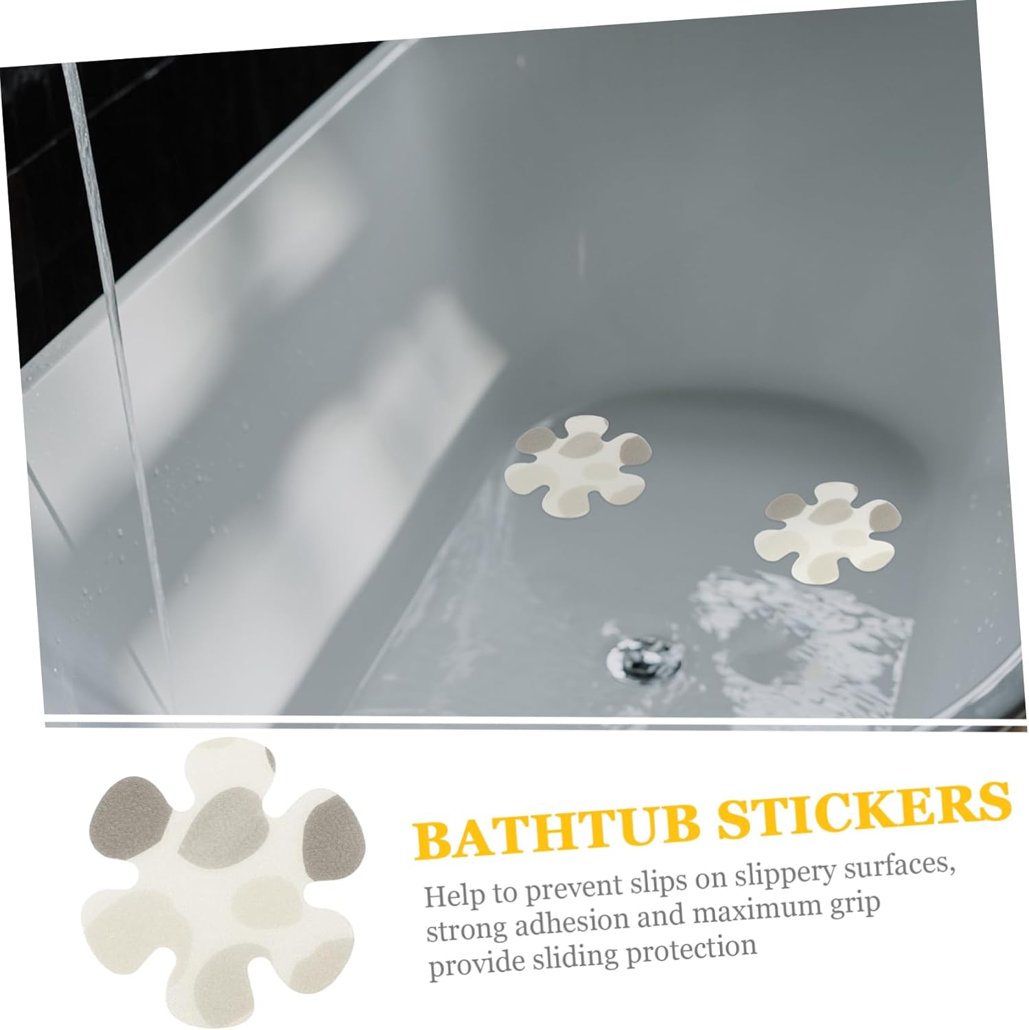 VOSAREA Non-Slip Bathtub Stickers with Stylish Design
