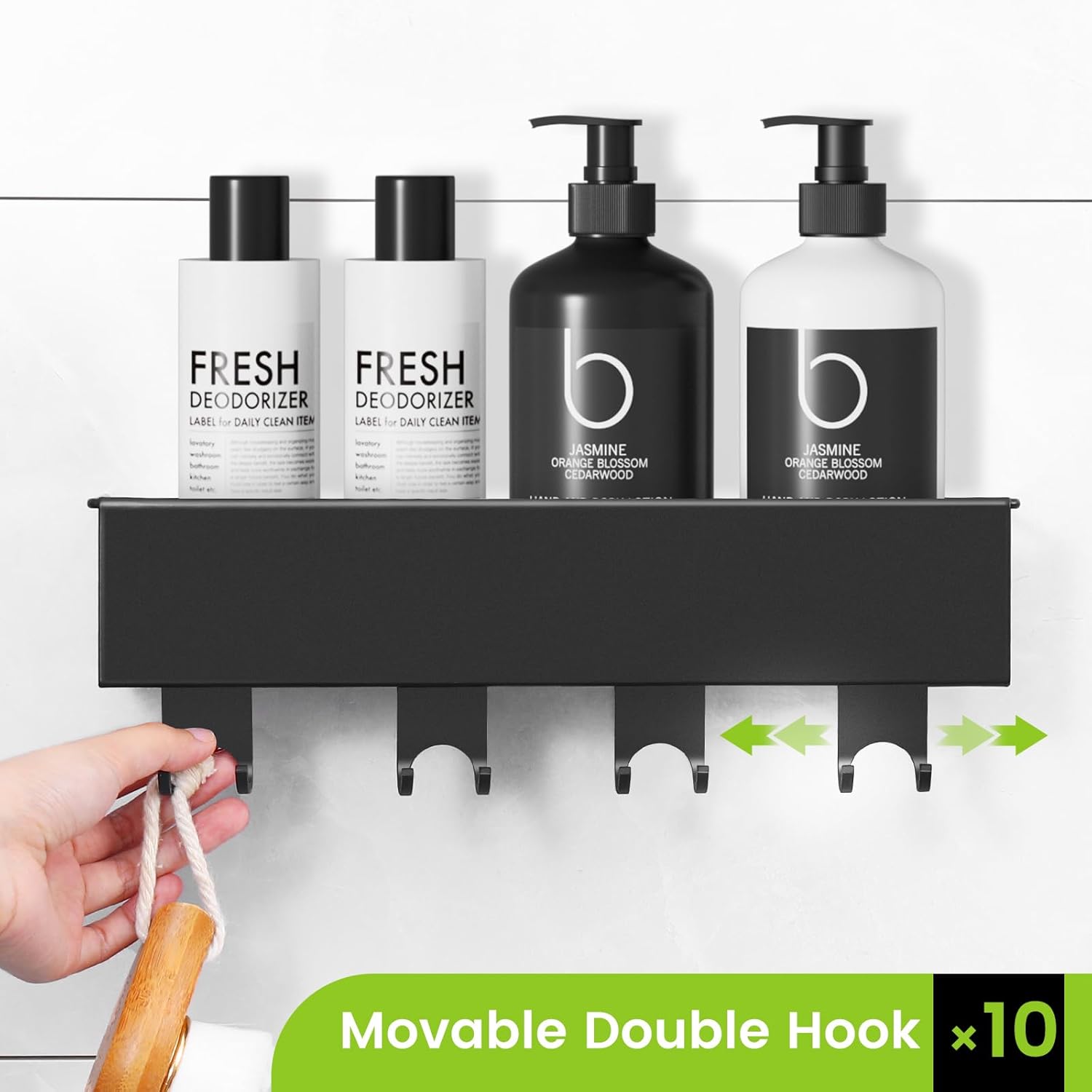 LUXEAR 5 Pack Adhesive Shower Caddy Organizer