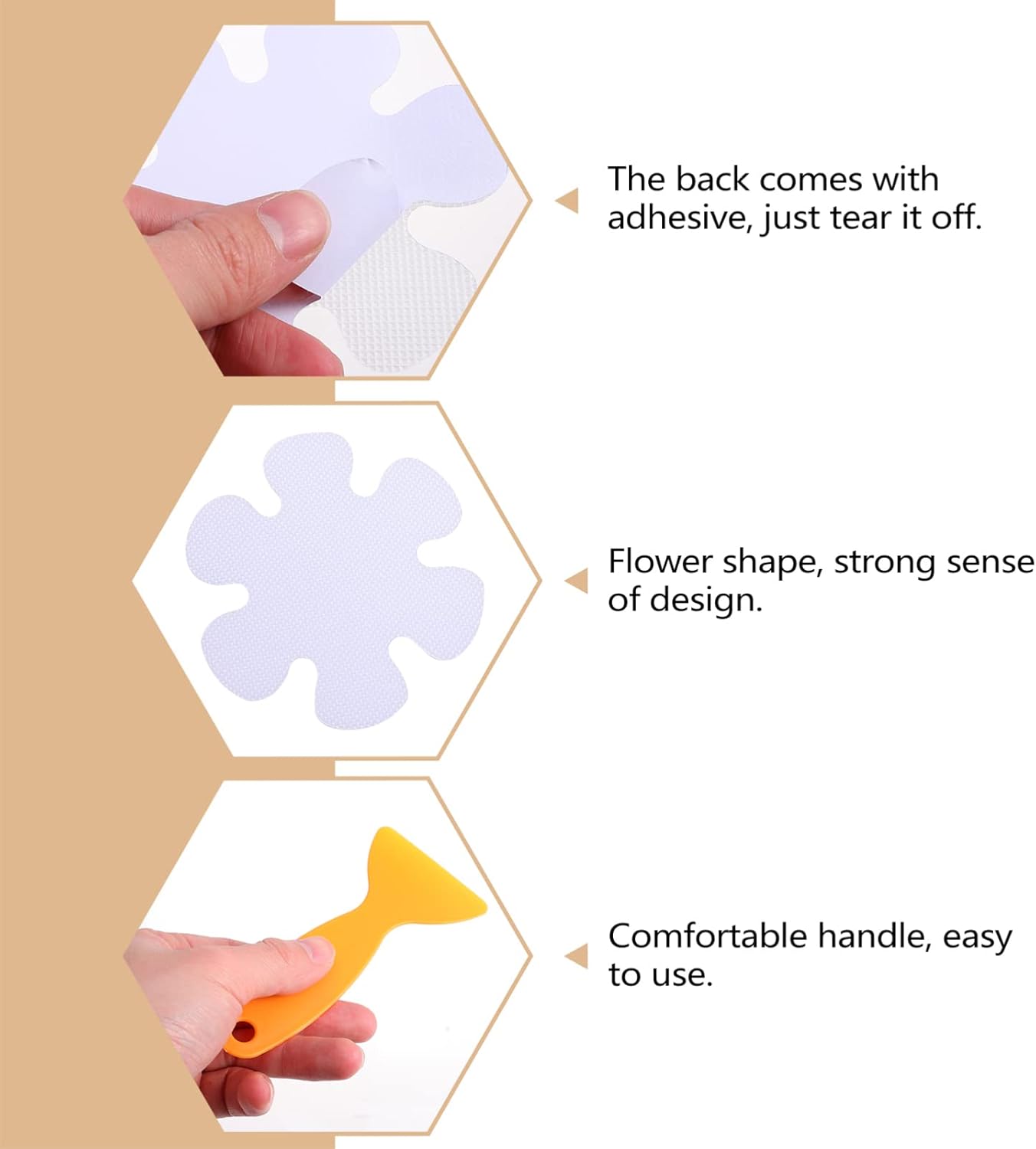 Alipis 60 Pcs Bathroom Non-Slip Safety Stickers