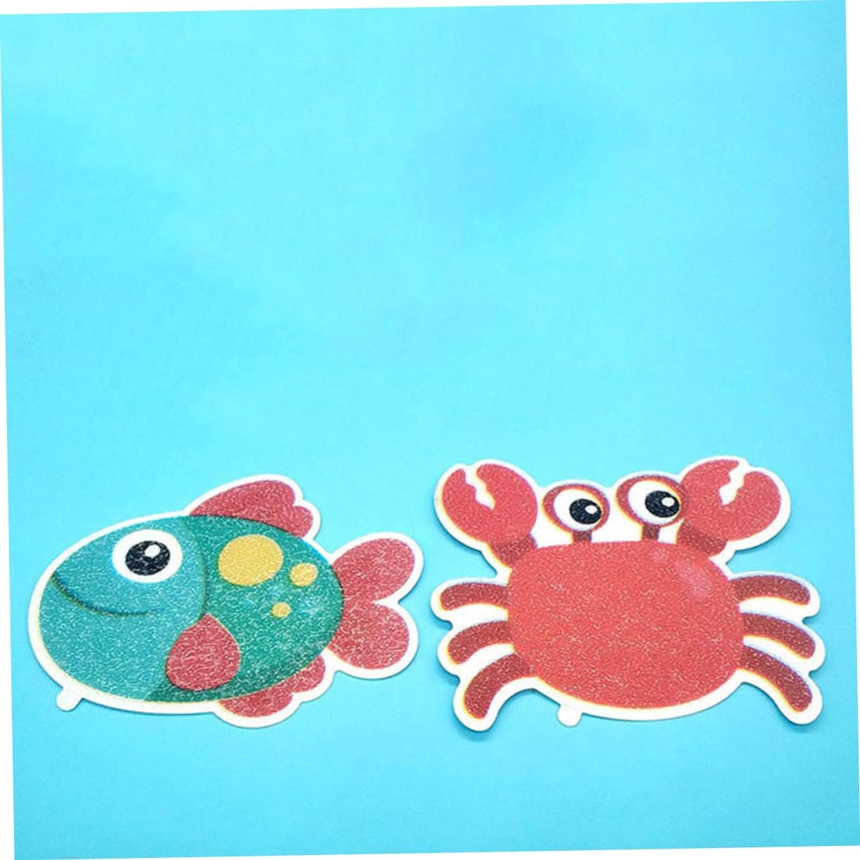 Ciieeo 5 Pack Non-Slip Bath Tub Stickers with Cartoon Crab Design