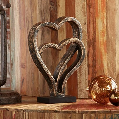 Kensington Hill Interlocking Hearts Bronze Sculpture 1