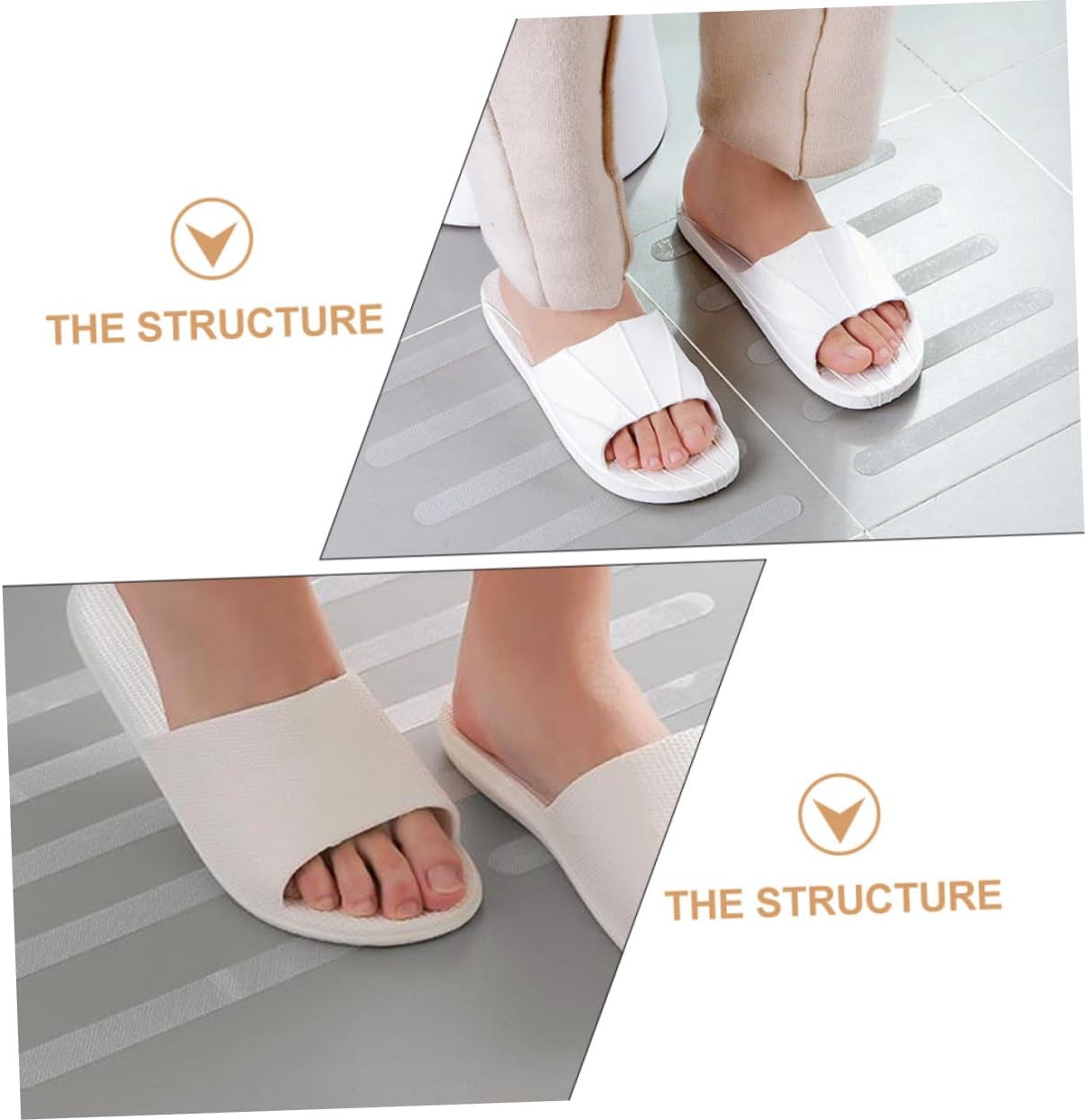 VOSAREA 12Pcs Non-Slip Bath Stickers for Safety