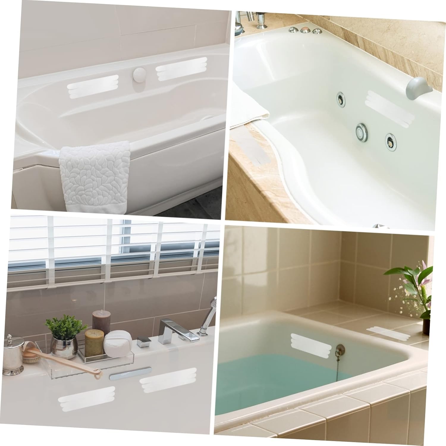 Ciieeo 6 Pack Anti-Slip Bathtub Strips for Safety