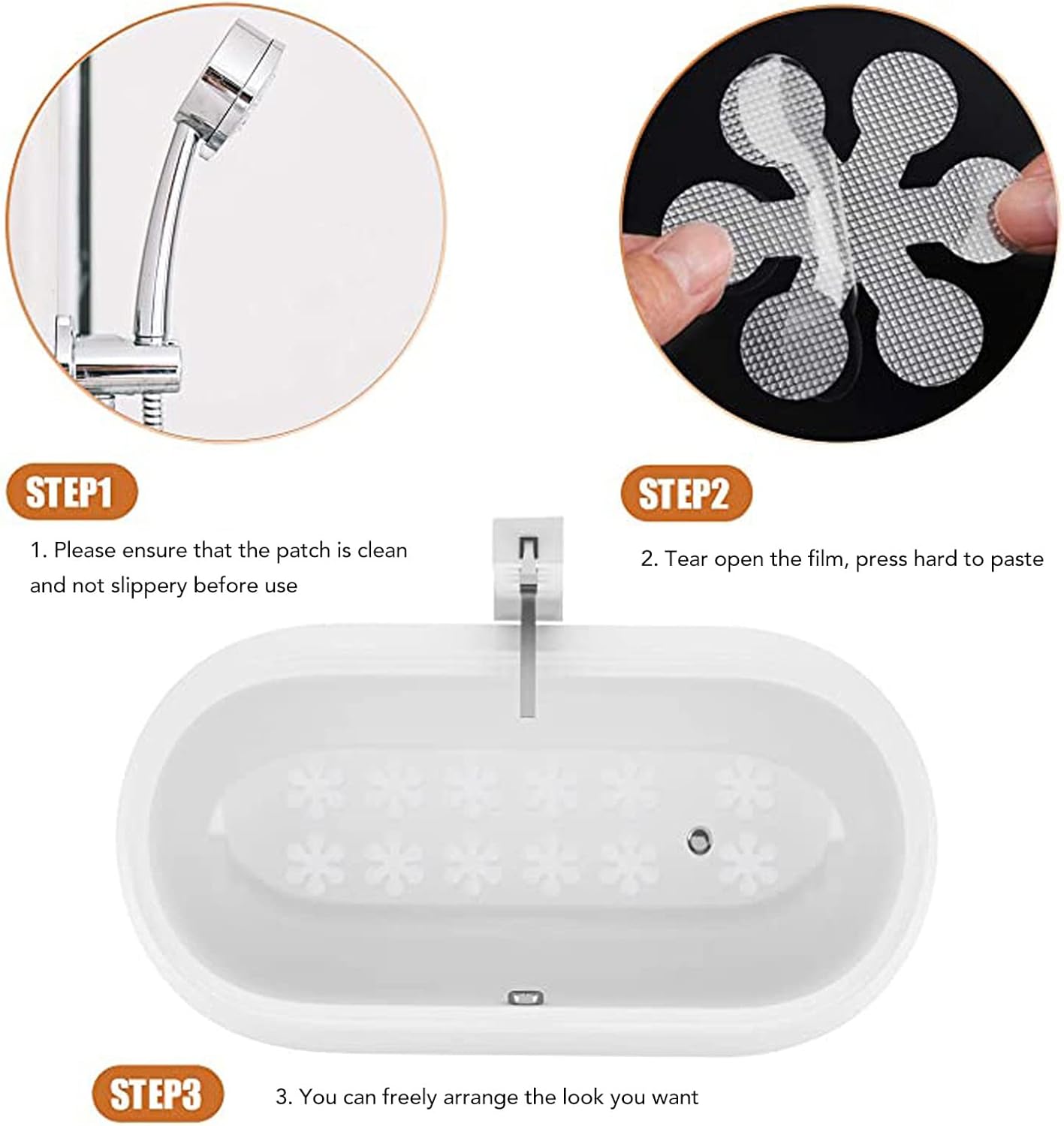 Tissting Non-Slip Bathtub Stickers 20 PCS