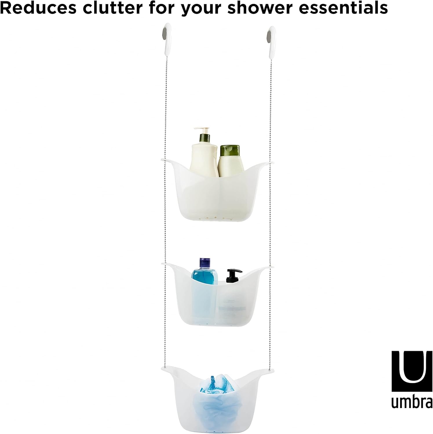 Umbra Bask Hanging Shower Caddy White