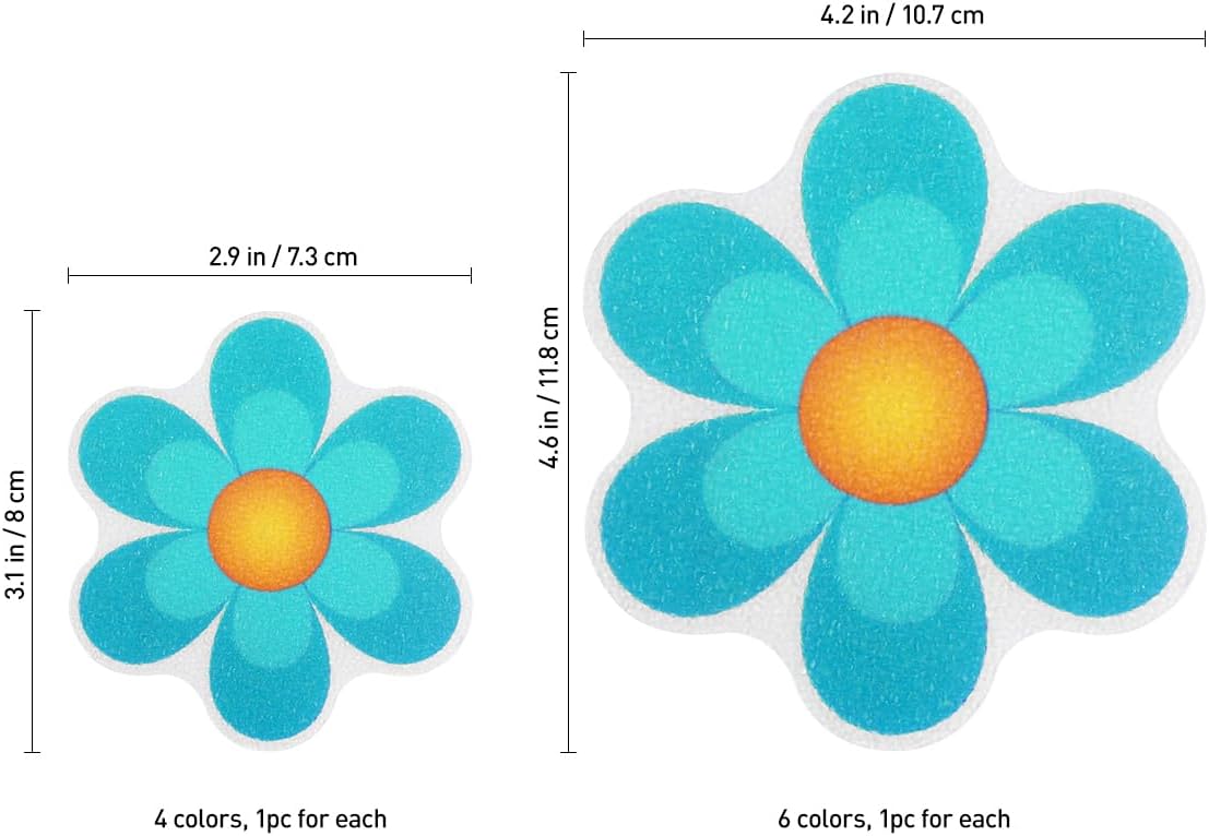 TOPBATHY Flower Decals 10pcs Daisy Bath Stickers