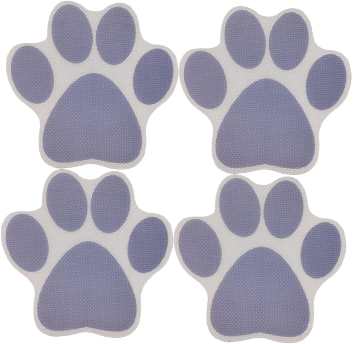 4pcs Cartoon Dog Footprint Bath Stickers - Anti-Slip Decals for Kids