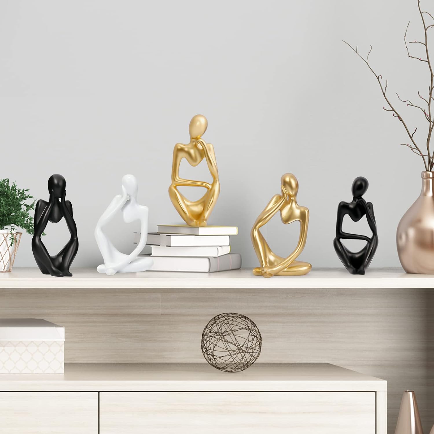 INNOLITES Abstract Thinker Sculpture Resin Statue for Home Decor