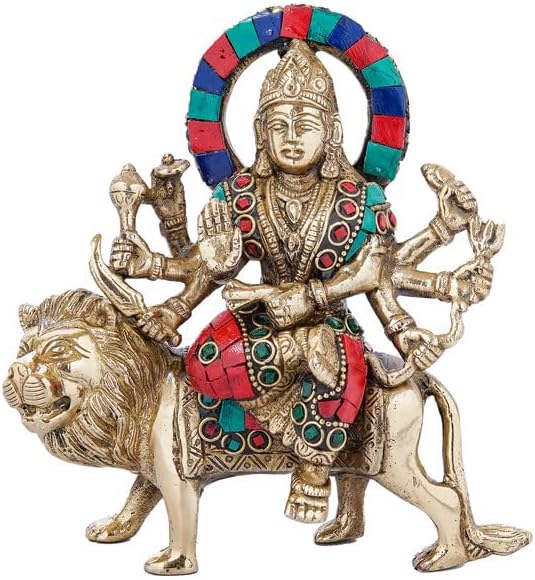 Statuestudio Brass Durga Idol Divine Shakti Statue for Home Temple Navratri