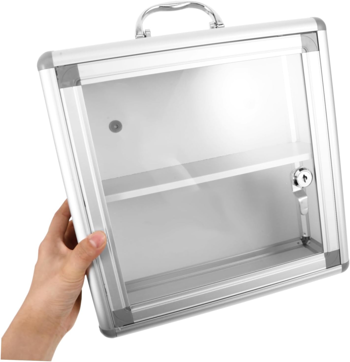Wall Mounted Medicine Cabinet with Transparent Panel