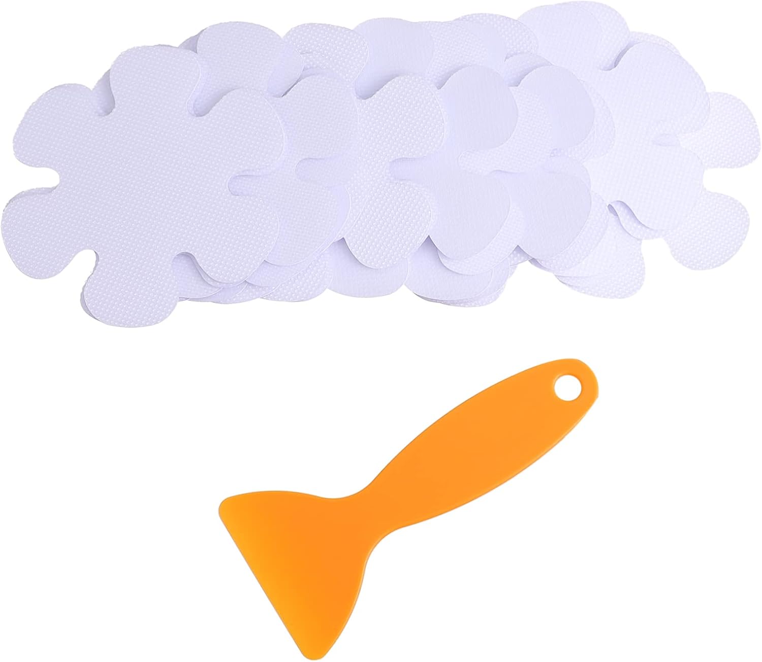 BUGUUYO 20Pcs Flower Shaped Non-Slip Bath Stickers