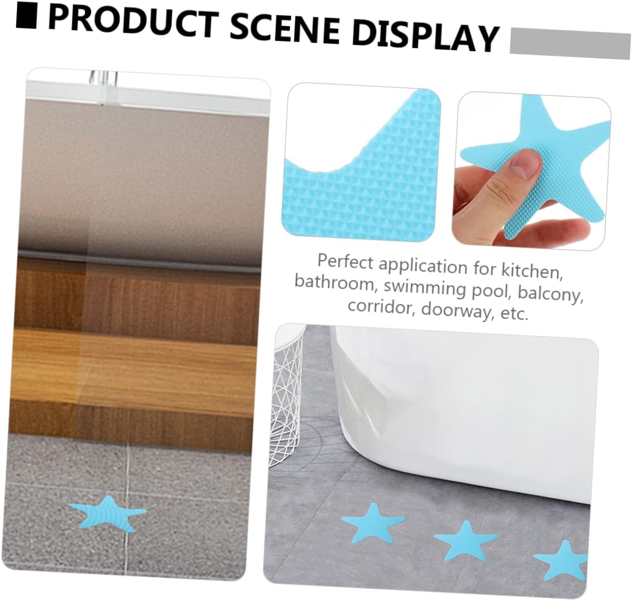VOSAREA 40Pcs Anti Slip Star Bathtub Stickers for Safety