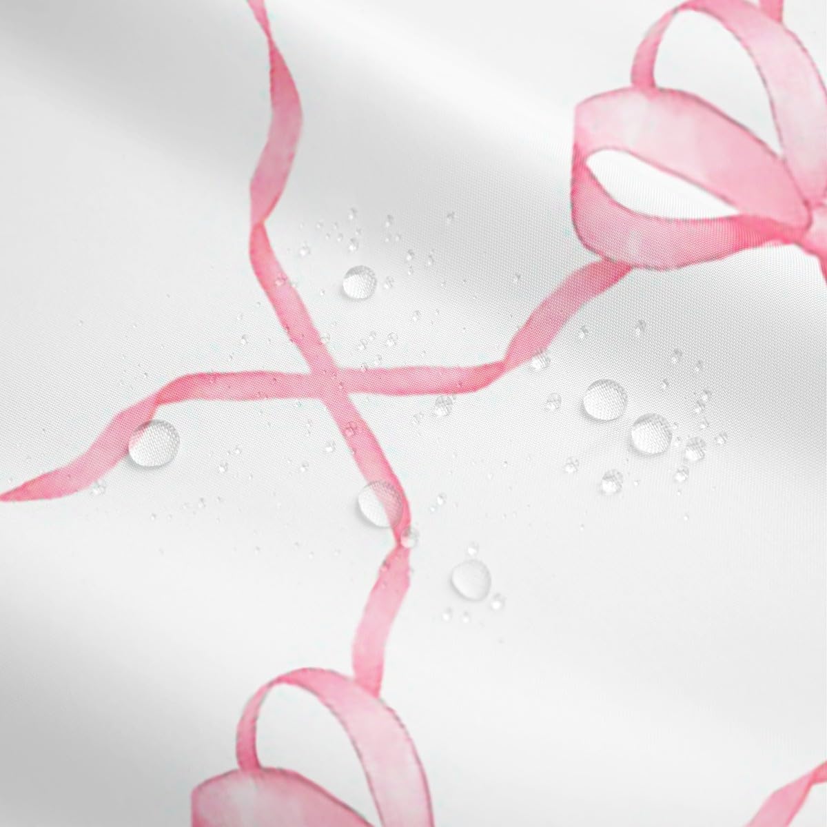 Erosebridal Pink Bow Bath Curtain 72x72 Cute Bowknot Shower Curtain Set