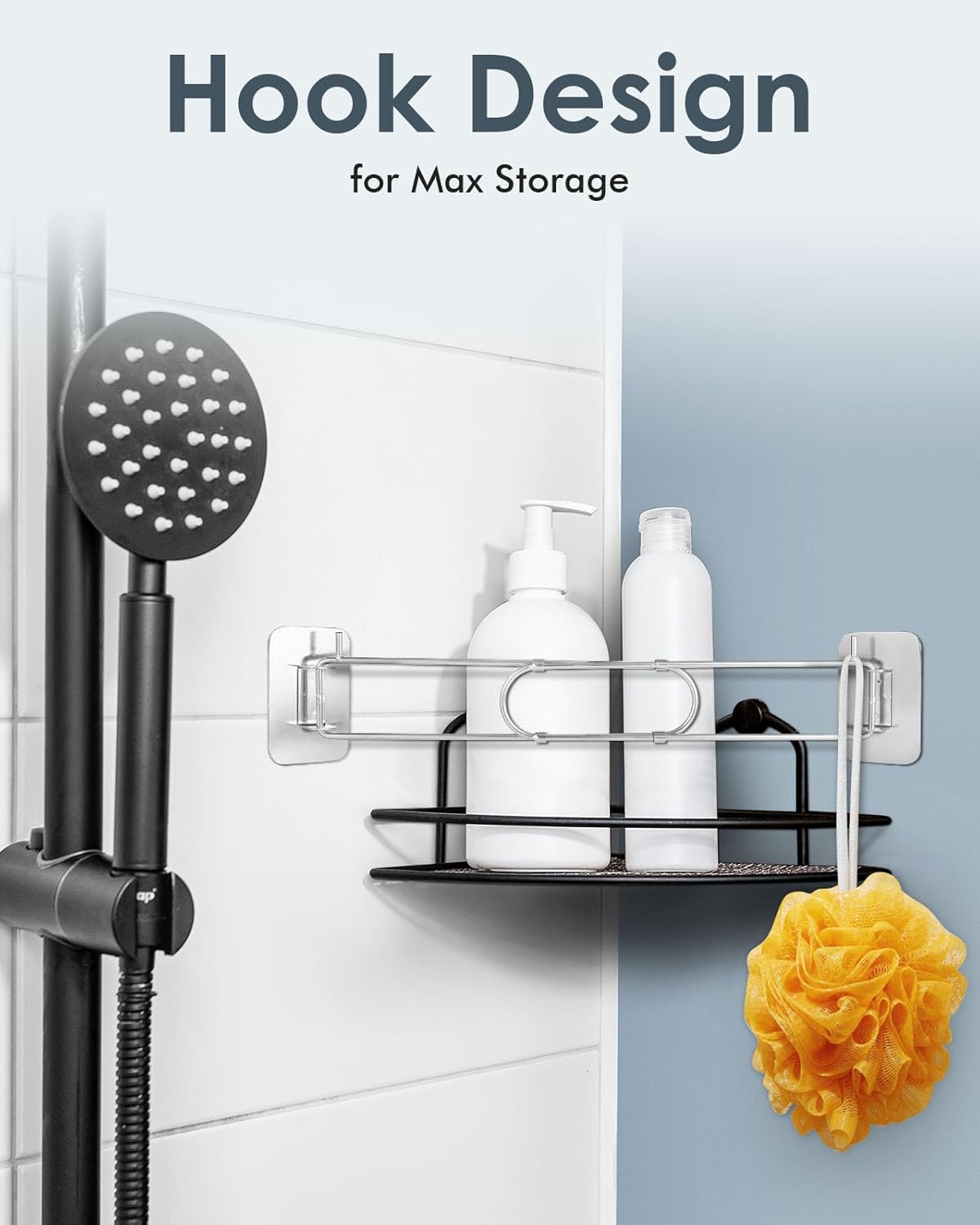ELETHOR 2-Piece Adjustable RV Shower Caddy