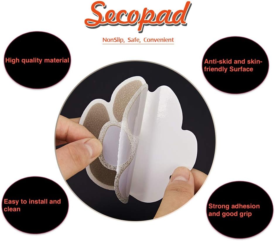 Secopad Non-Slip Bathtub Stickers 30 PCS Safety Treads