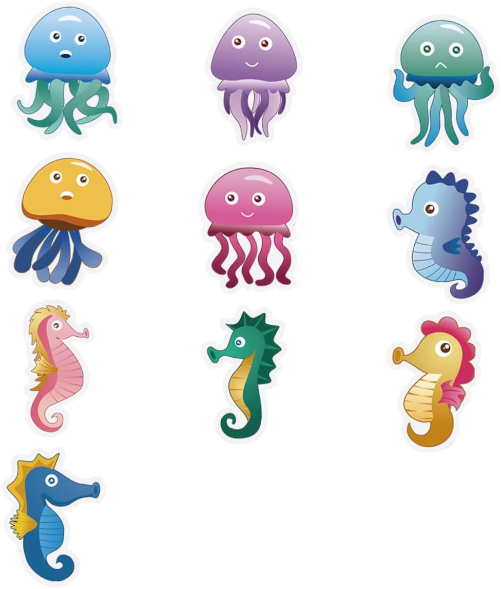 Ciieeo 10pcs Cartoon Non-Skid Bathtub Stickers 1