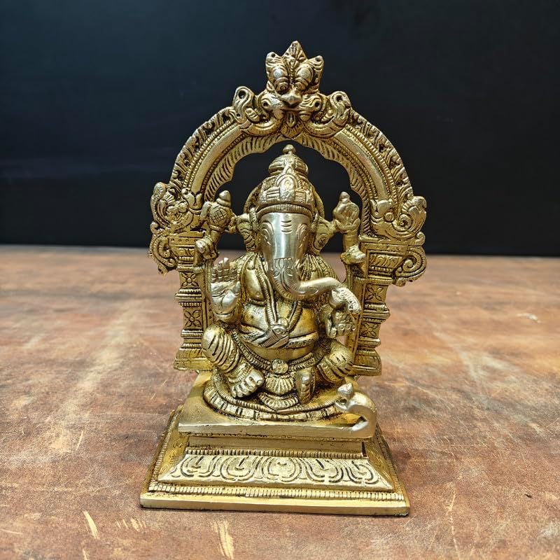 Statuestudio Brass Ganesha Statue for Home Temple and Diwali
