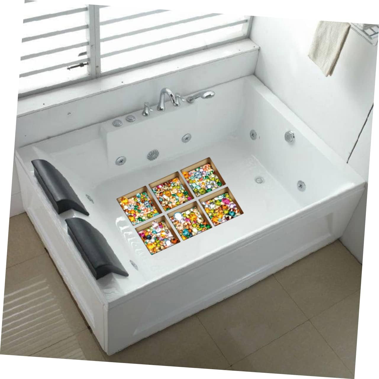 6pcs Bathtub Stickers Safe for Kids Easy to Install