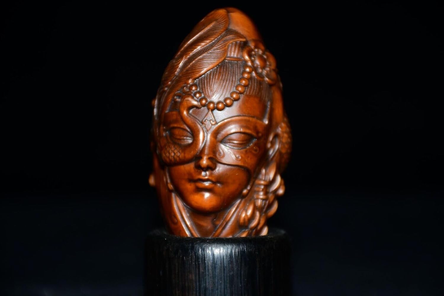 LimpaC Boxwood Lou Lan Woman Statues Handmade Figurine Decor