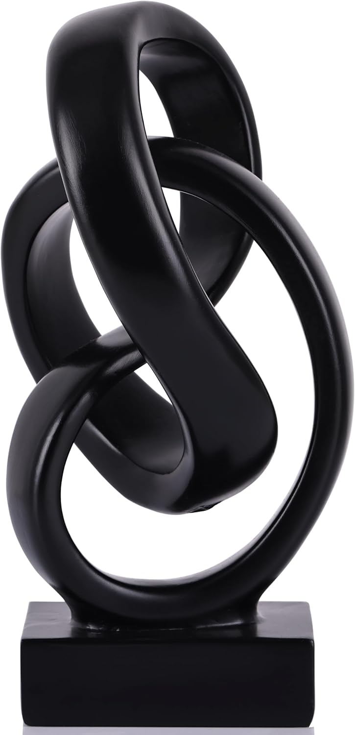 Modern Abstract Knot Sculpture Mobius Inspired Resin Decor
