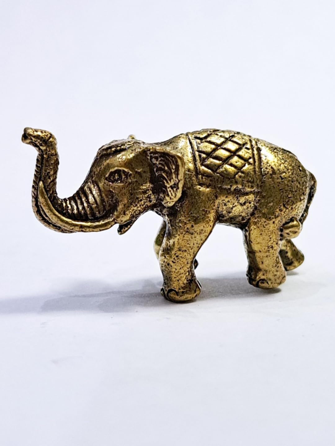 Thai Sawasdee Gold Running Elephant Statue Set of 1